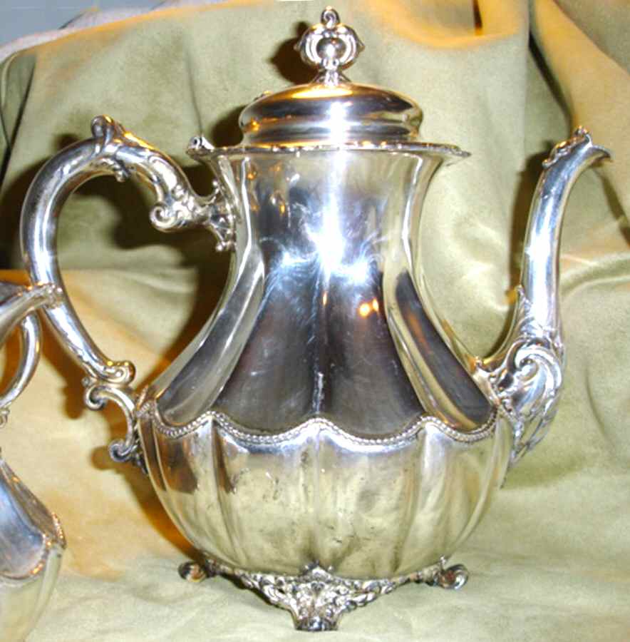 2205 (Silverplate, Hollowware) Silverplate Coffee Pot by Homan-1