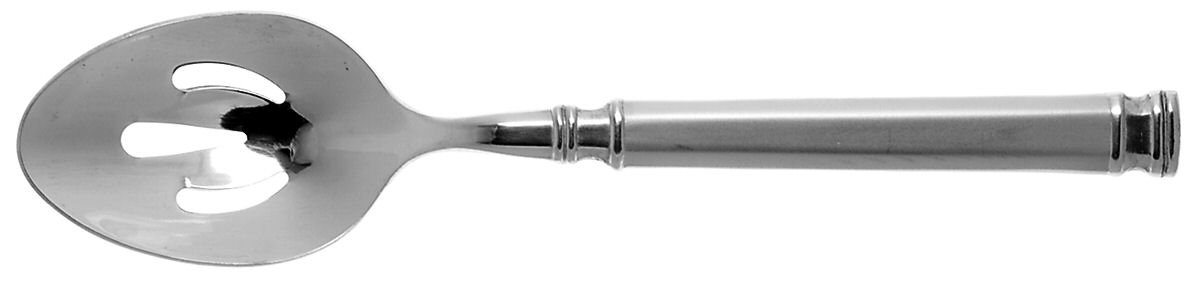 Optimum (Stainless, Frosted) Pierced Tablespoon (Serving Spoon) by Hampton Silversmiths-1