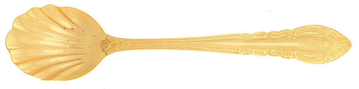 Versailles (Gold Electroplate) Sugar Shell Spoon by Hampton Silversmiths-1