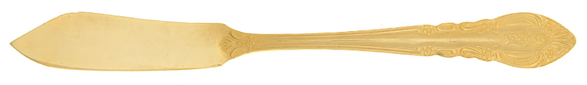 Versailles (Gold Electroplate) Flat Handle Master Butter Knife by Hampton Silversmiths-1