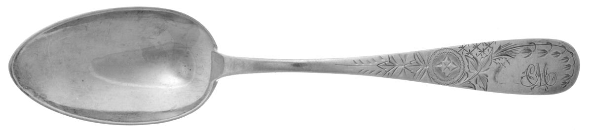 HEB6 (Sterling) Monogram Tablespoon (Serving Spoon) by Hennegan Bates-1
