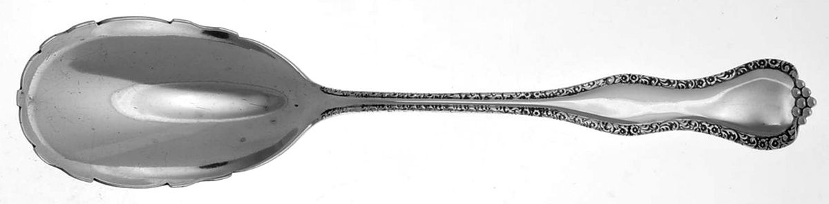 HEB7 (Sterling) Small Solid Berry/Casserole Spoon by Hennegan Bates-1