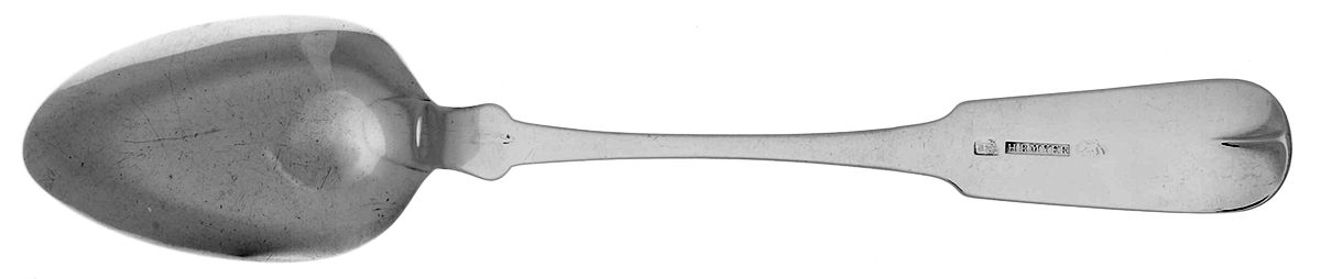 Coin Silver Flatware Tablespoon (Serving Spoon) by H B Myer-2