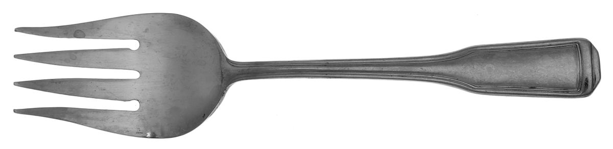 Americana Classic (Stainless) Medium Solid Cold Meat Serving Fork by Hampton Silversmiths-1