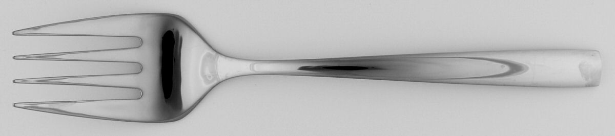 Totem (Stainless) Medium Solid Cold Meat Serving Fork by Hampton Silversmiths-1