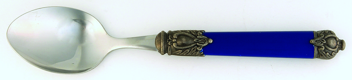 San Remo-Blue (Stainless) Place/Oval Soup Spoon by Hampton Silversmiths-1