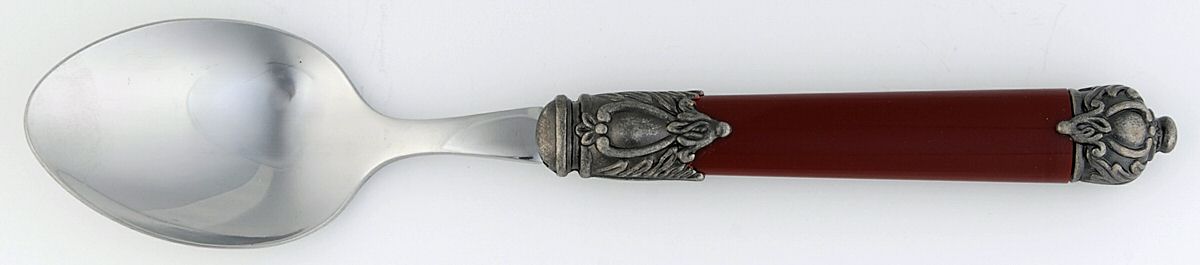San Remo-Red (Stainless) Place/Oval Soup Spoon by Hampton Silversmiths-1