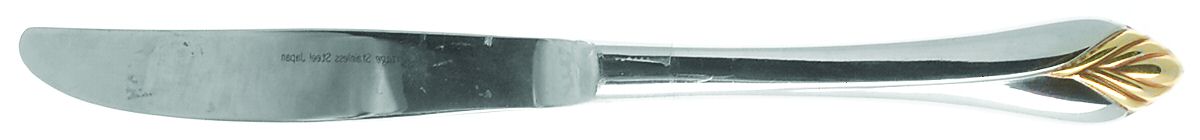York Gold (Stainless, Gold Accent) Modern Hollow Knife by Heritage China-1