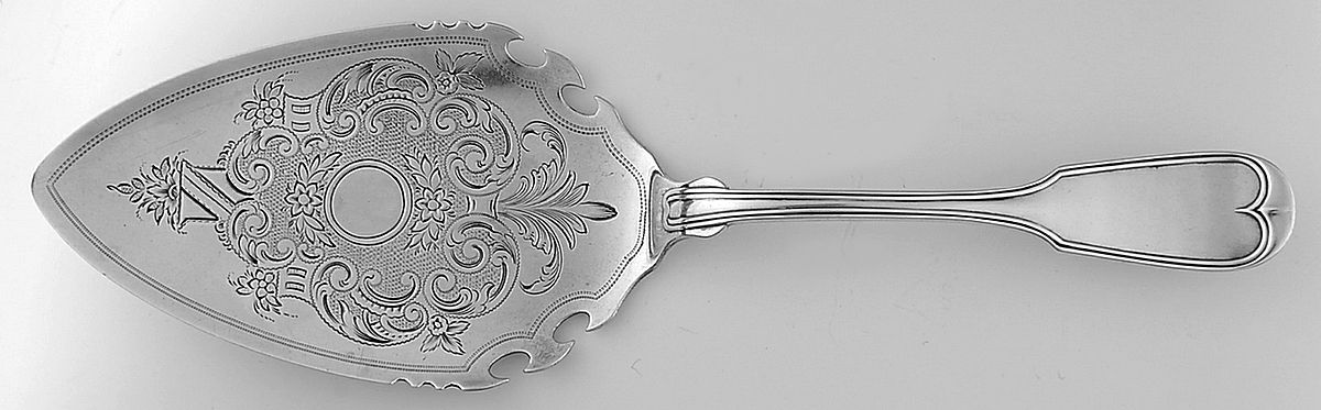 HBD1 (Coin) Bright Cut Solid Pastry Server by Henry Hebbard-1