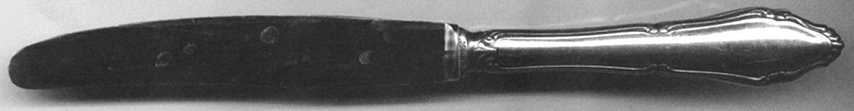 HNE5 (Silverplate) Dessert Knife with Stainless Blade by Hanseat-1