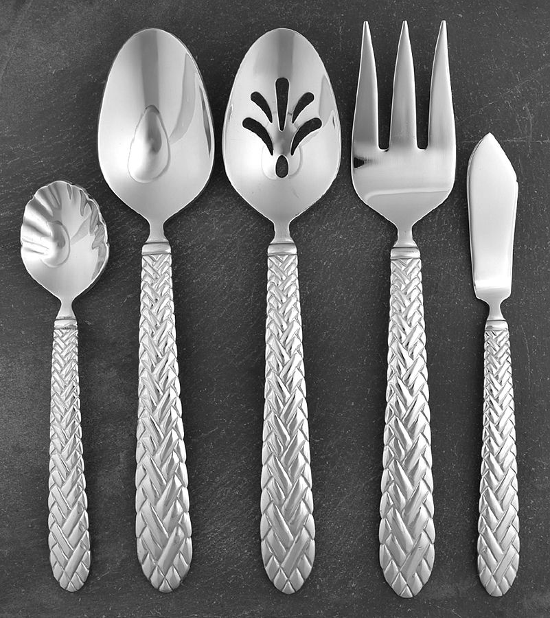 Riatta (Stainless) 5 Piece Hostess Set by Hampton Silversmiths-1