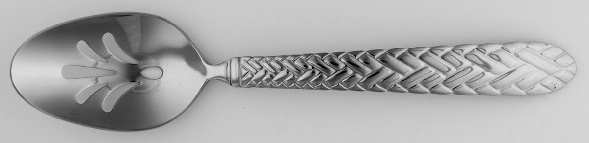 Riatta (Stainless) Pierced Tablespoon (Serving Spoon) by Hampton Silversmiths-1