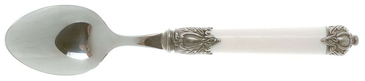 San Remo-White (Stainless) Place/Oval Soup Spoon by Hampton Silversmiths-1