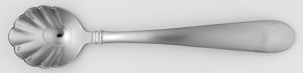 Plaza Satin (Stainless) Sugar Shell Spoon by Hampton Silversmiths-1