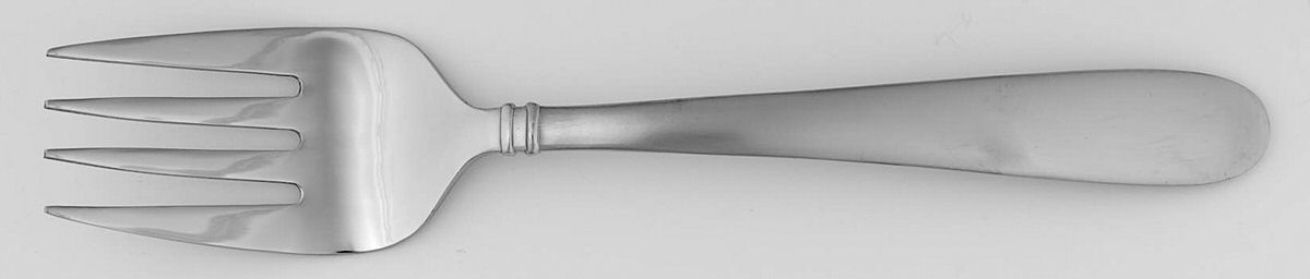 Plaza Satin (Stainless) Medium Solid Cold Meat Serving Fork by Hampton Silversmiths-1