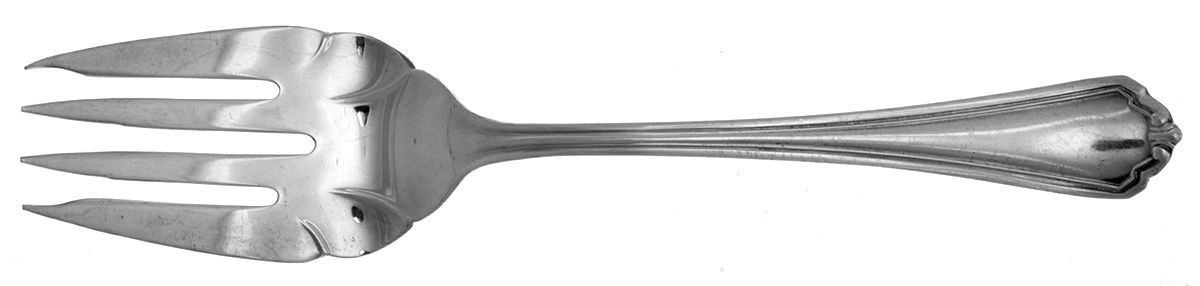 Knights Bridge (silverplate) Medium Solid Cold Meat Serving Fork by Heritage China-1