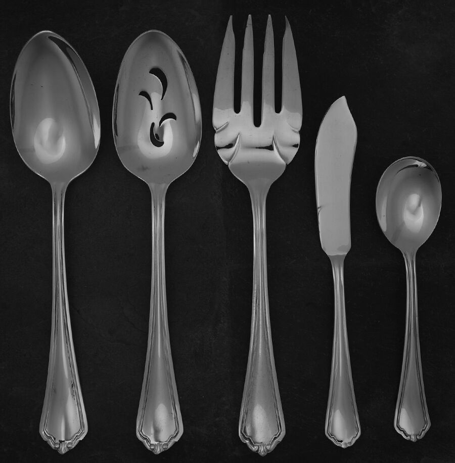 Knights Bridge (silverplate) 5 Piece Hostess Set by Heritage China-1