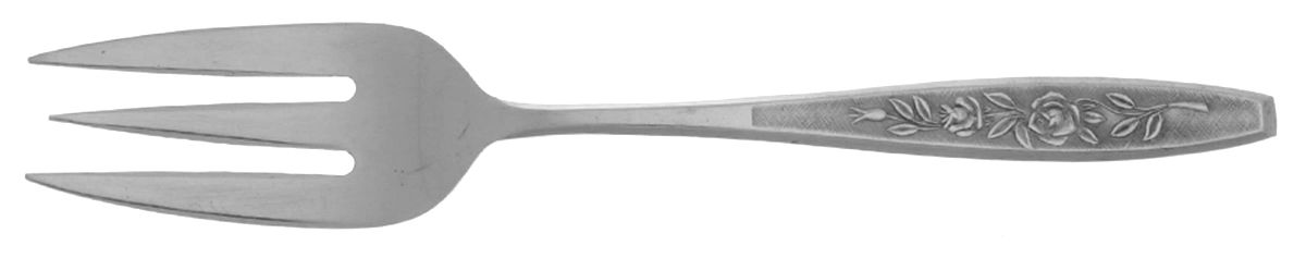 Precious Rose (Stainless) Medium Solid Cold Meat Serving Fork by Hull-1