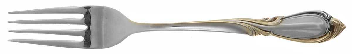 Sandringham-Gold Accent (Silverplate) Fork by Heritage China-1