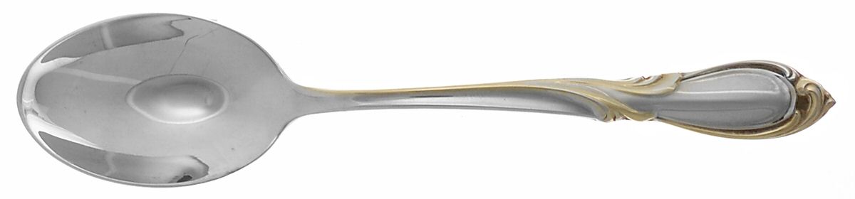 Sandringham-Gold Accent (Silverplate) Teaspoon by Heritage China-1