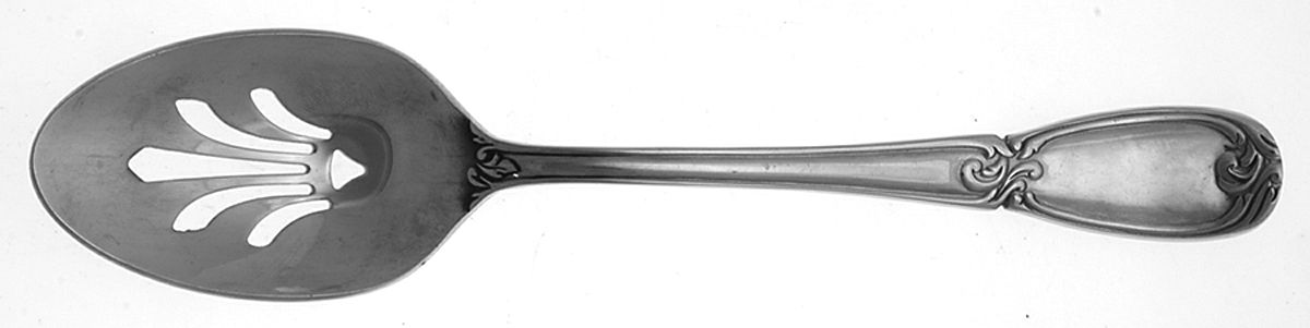Fleur (Stainless) Pierced Tablespoon (Serving Spoon) by Hampton Silversmiths-1