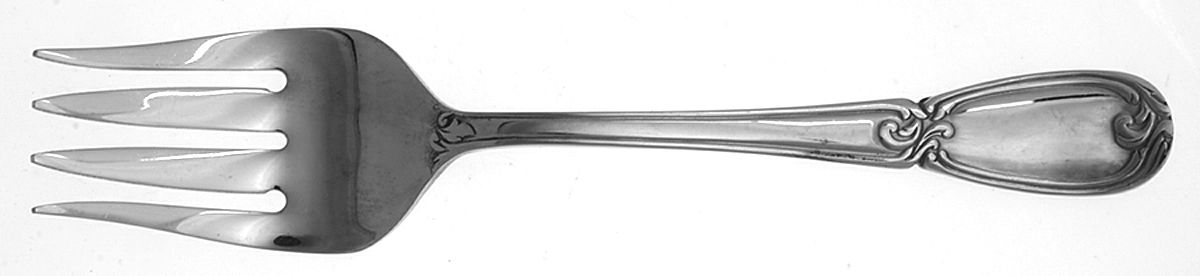 Fleur (Stainless) Medium Solid Cold Meat Serving Fork by Hampton Silversmiths-1