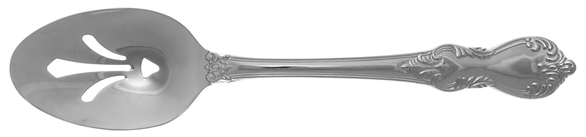 Kingsley (Stainless) Pierced Tablespoon (Serving Spoon) by Hampton Silversmiths-1