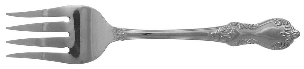Kingsley (Stainless) Medium Solid Cold Meat Serving Fork by Hampton Silversmiths-1
