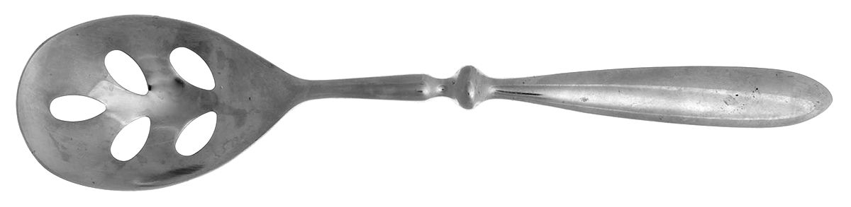 Bistro Mirror (Stainless) Pierced Solid Serving Spoon by Hampton Silversmiths-1