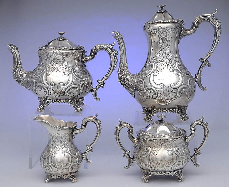 Silverplate Hollowware (4 Piece) Silverplate Tea Set by Charles Howard Collins-1