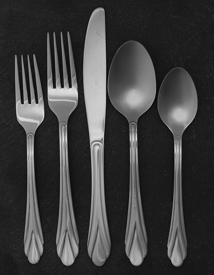 Rose (Stainless) 5 Piece Place Setting by Hampton Silversmiths-1