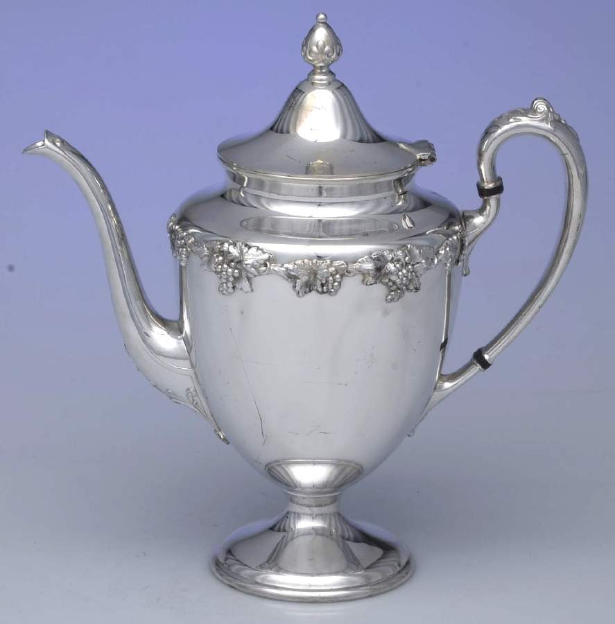 0699 (Silverplate, Hollowware) Silverplate Coffee Pot by Homan-1