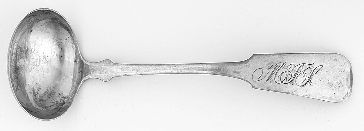 Coin Silver Flatware Solid Piece Cream Ladle by Herman Harris-1
