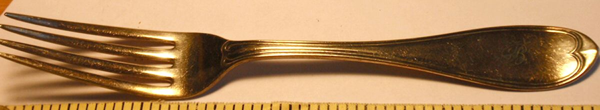 HGU1 (Silverplate) Fork by E V Haughwout & Co-1