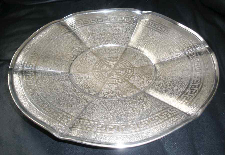 03059 (Silverplate, Hollowware) Silverplate Footed Cake Plate by Homan-1