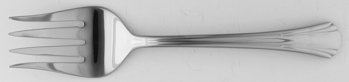 Gertrude (Stainless) Large Solid Cold Meat Serving Fork by Hampton Silversmiths-1