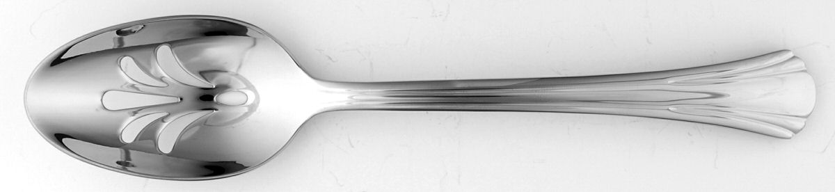 Gertrude (Stainless) Pierced Tablespoon (Serving Spoon) by Hampton Silversmiths-1