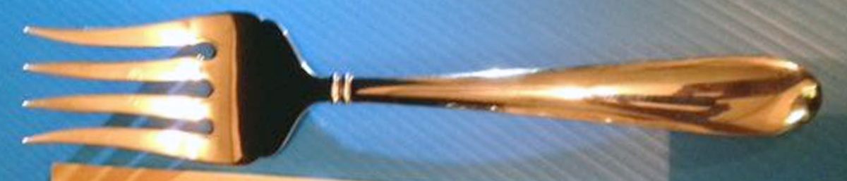 Woodbine (Stainless) Medium Solid Cold Meat Serving Fork by Hampton Silversmiths-1