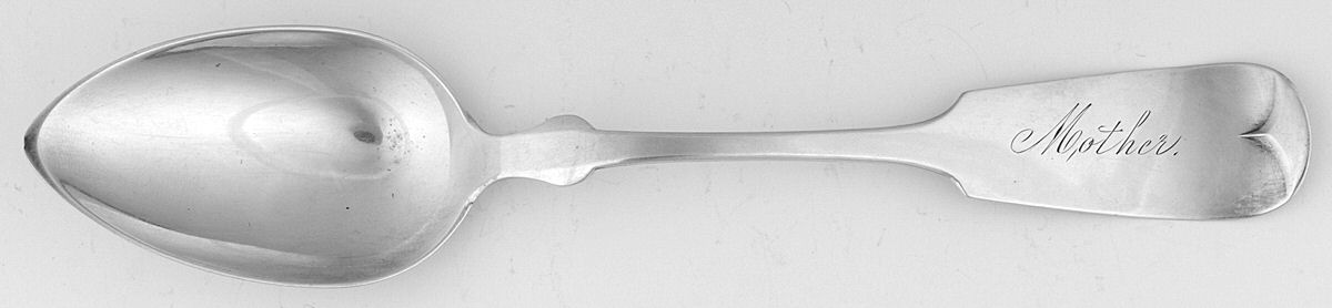 Coin Silver Flatware Tablespoon (Serving Spoon) by Hotchkiss & Schreuder-1