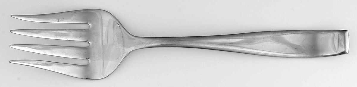 Bergen (Stainless) Large Solid Cold Meat Serving Fork by Hampton Silversmiths-1