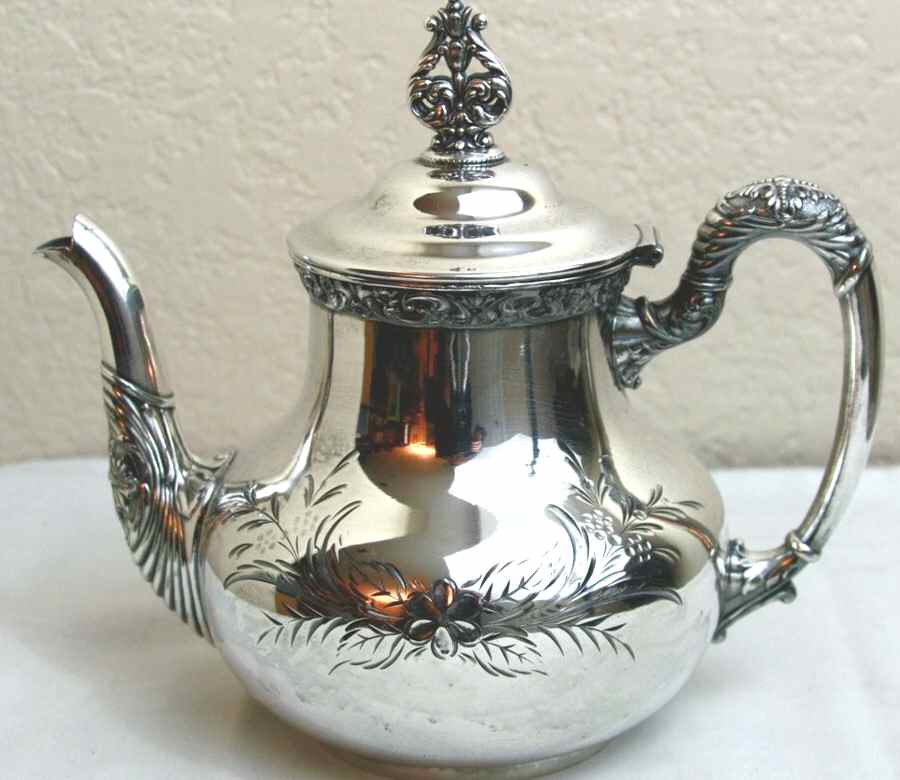 36 (Silverplate, Hollowware) Teapot by Homan-1