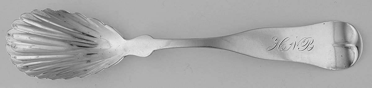 Coin Silver Flatware Sugar Shell Spoon by Henry L. Webster & Co-1