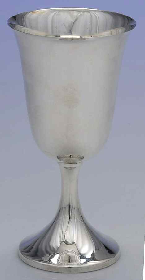 303 (Sterling, Hollowware) Water Goblet by Hunt Silver Co-1