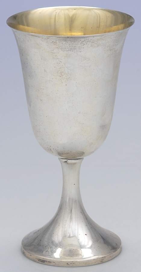 303 (Sterling, Hollowware) Water Goblet by Hunt Silver Co-1