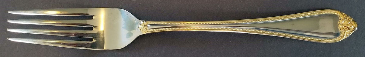 HSV140 (Stainless, Gold Accents) Fork by Hampton Silversmiths-1