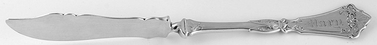 HKS11 (Sterling) Flat Twisted Handle Master Butter Knife by Hotchkiss & Schreuder-1