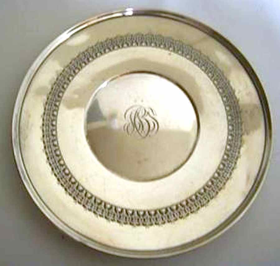 7155-2 (Silverplate, Hollowware) Silverplate Sandwich Plate by Hartford Sterling Co-1