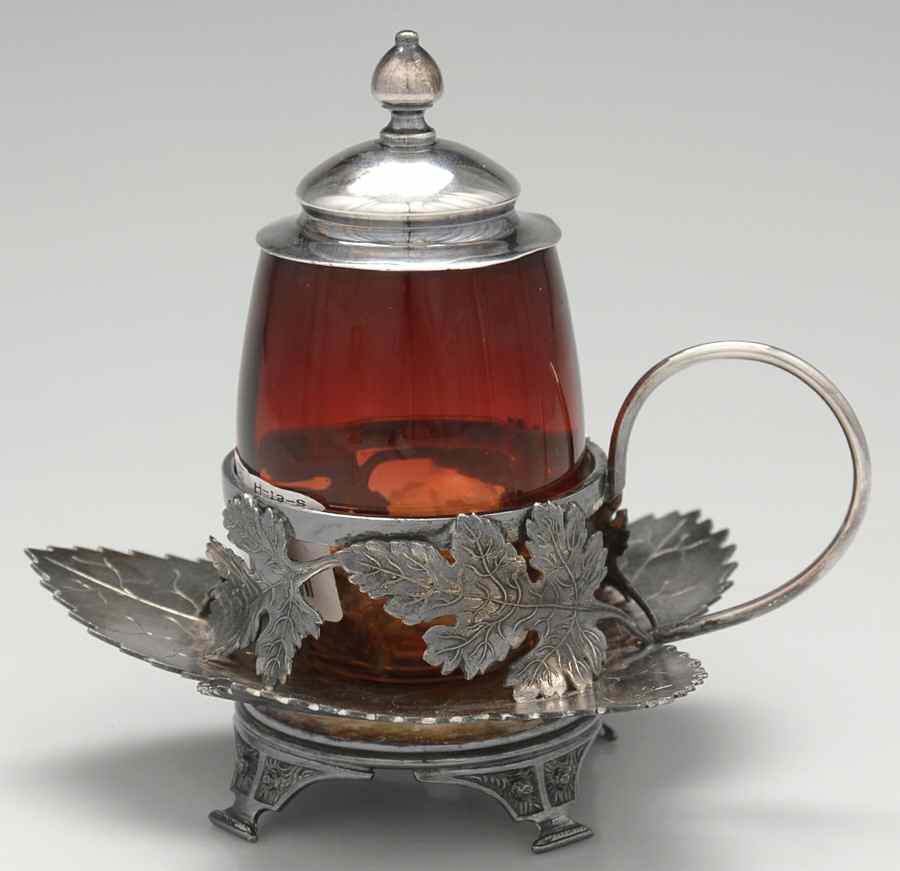 729 (Silverplate, Hollowware) Jam Jar & Lid by Hartford-1