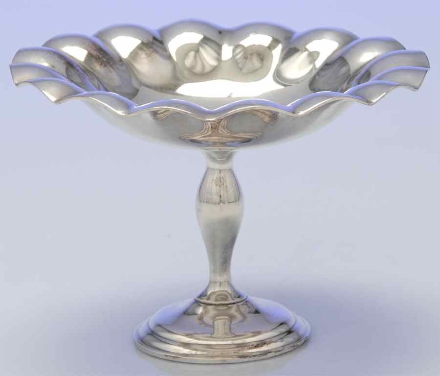 165 (Silverplate, Hollowware) Round Compote (Height X Width) by Homan-1