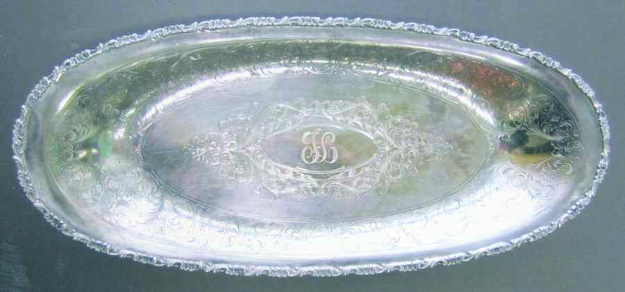 3812 (Silverplate, Hollowware) Silverplate Bread Tray by Homan-1